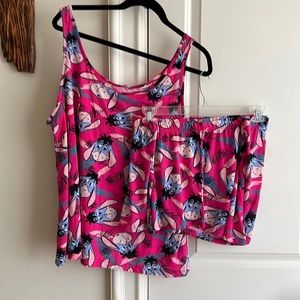 PJ-Pink Short Set -- Eeyore - 3XL